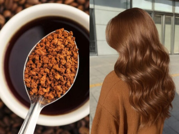 Đẹp - Không cần thuốc nhuộm, chỉ với một cốc cà phê chị em đã có mái tóc nâu bóng đẹp, che tóc xỉn màu hiệu quả