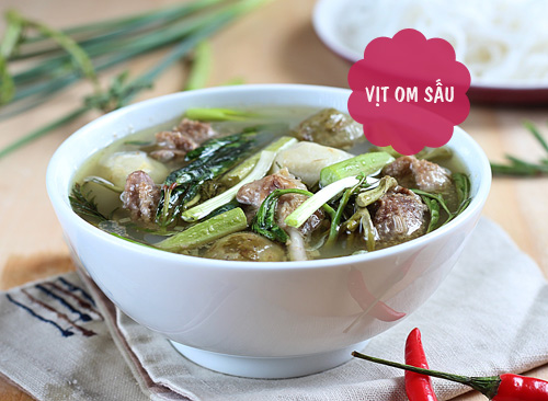 Thực đơn: Vịt om sấu, canh chua cá - 1