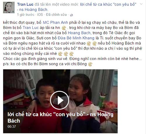 Trần Lực tung clip tự quay con trai chế nhạc Hoàng Bách - 1