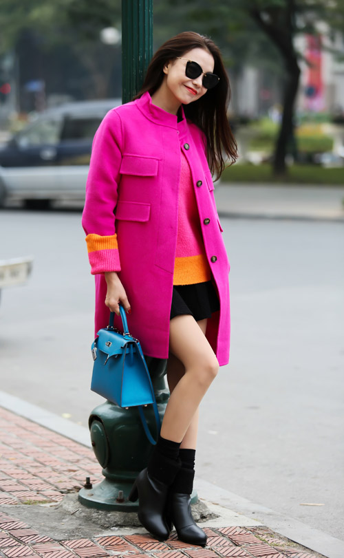 Trà Ngọc Hằng rực rỡ xuống phố mùa Đông Hà Nội - 6