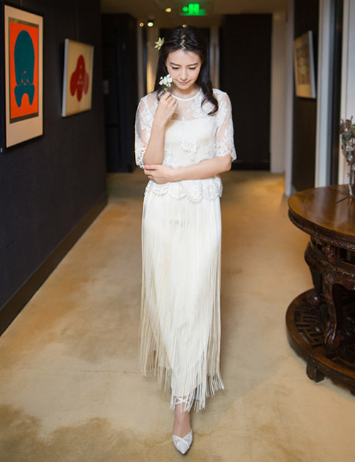 Váy cưới đẹp như mơ của sao Hoa ngữ năm 2014 - 7