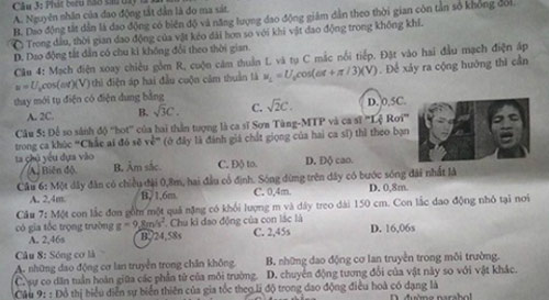 Khi Sơn Tùng và Lệ Rơi... cùng vào đề thi - 1