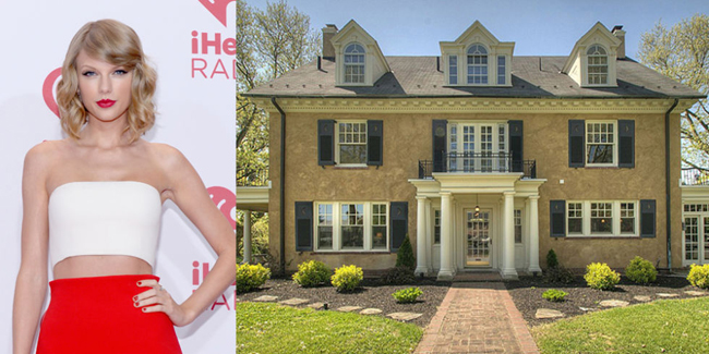 Taylor Swift

Nữ ca sĩ yêu quý của nước Mỹ lớn lên trong căn nhà sáu phòng ngủ ở Reading, Pennsylvania, trước khi di chuyển đến Nashville để theo đuổi sự nghiệp ca hát. Gia đình Swift đã bán cho căn nhà với giá 700,000 đô trong năm 2013.
