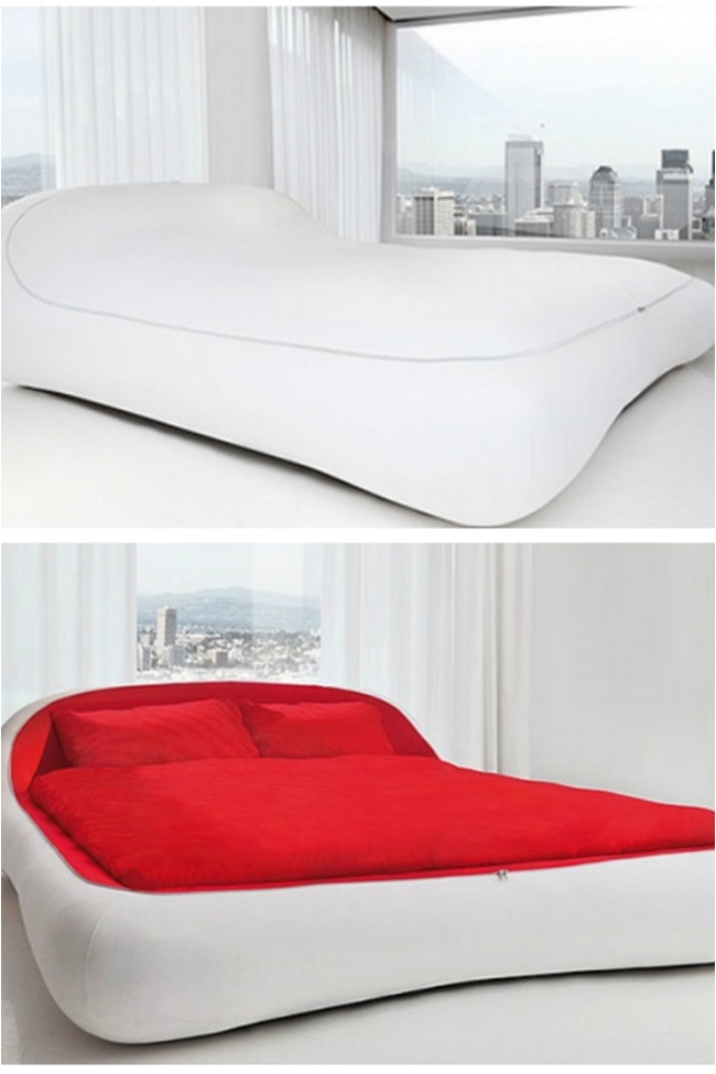 Chiếc giường kéo khóa

Mở lớp khóa phéc-mơ-tuya sẽ lộ ra phần đệm nóng bỏng bên trong. Thiết kế hợp cho cả những gia chủ thích phong cách tối giản hoặc rực rỡ.
