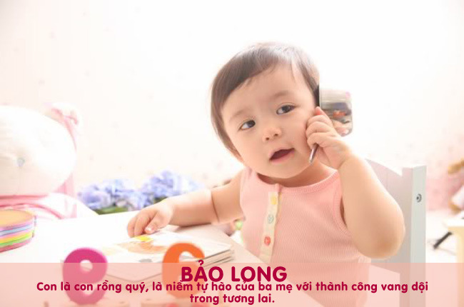 Tên Long còn có thể kết hợp được với rất nhiều từ khác để tạo thành tên đẹp cho con trai  như Minh Long, Hải Long, Bảo Long, Quốc Long, Thiên Long,...
