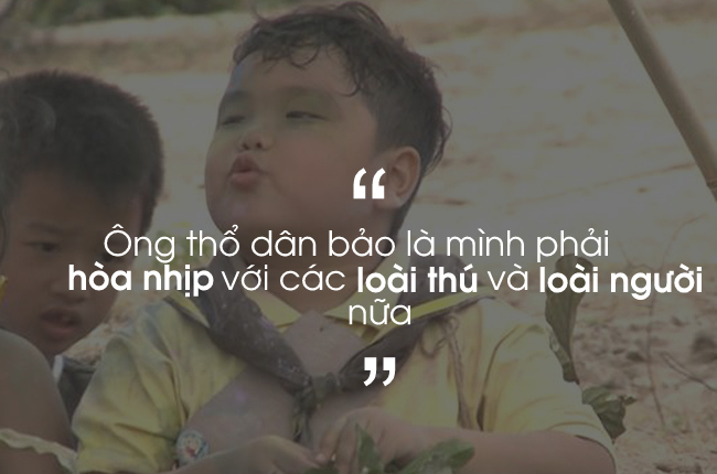 Khi Chíp sợ hãi vì lo rắn cắn và đưa ra đề nghị giết con rắn, Bi béo gạt phắt đi và đưa ra lí do cực kì... thân thiện với môi trường.
