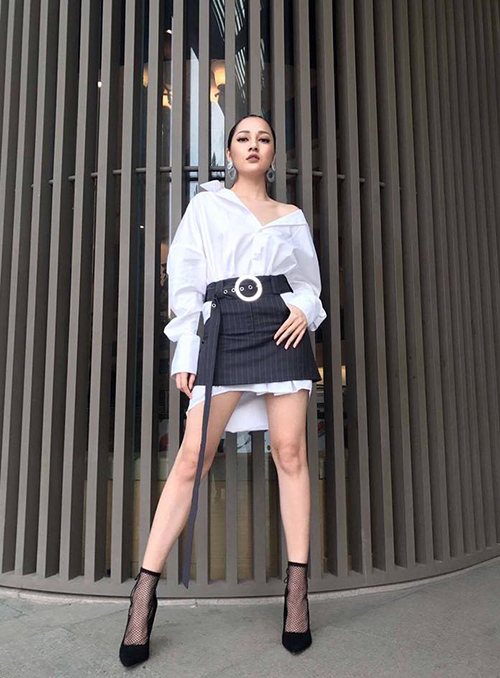 4 cách tận dụng triệt để một chiếc áo sơ mi dáng dài khôn ngoan như sao Việt - 16