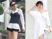 Thời trang - 4 cách tận dụng triệt để một chiếc áo sơ mi dáng dài khôn ngoan như sao Việt
