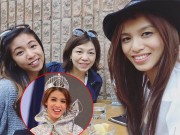 Làng sao - Ngôi sao 24/7: Răng hô, mặt xấu, tân Hoa hậu Hongkong vẫn để mặt mộc bên mẹ và chị gái