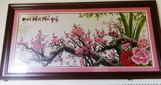 Ông bố Việt thêu tranh nhanh đẹp hơn cả vợ và con gái khiến chị em amp;#34;ngả nónamp;#34; bái phục - 2