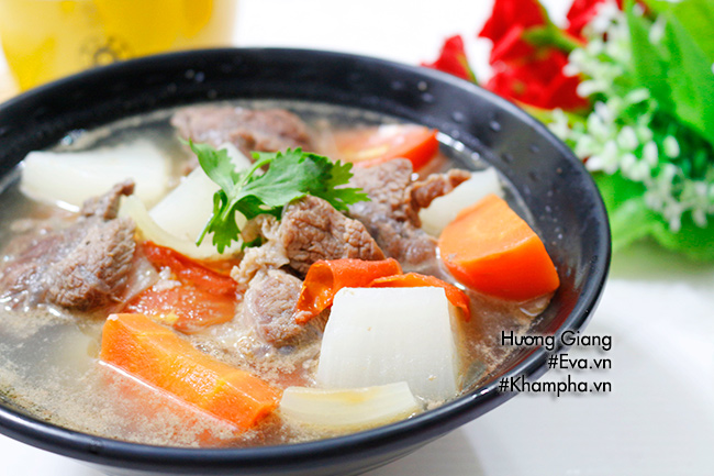 Canh bắp bò nấu rau củ nóng hổi vừa ăn vừa thổi - 5