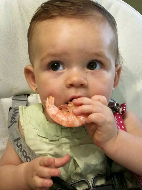 Cho trẻ ăn tôm, mẹ chỉ nên cho ăn phần thịt, không ăn vỏ tôm - 2