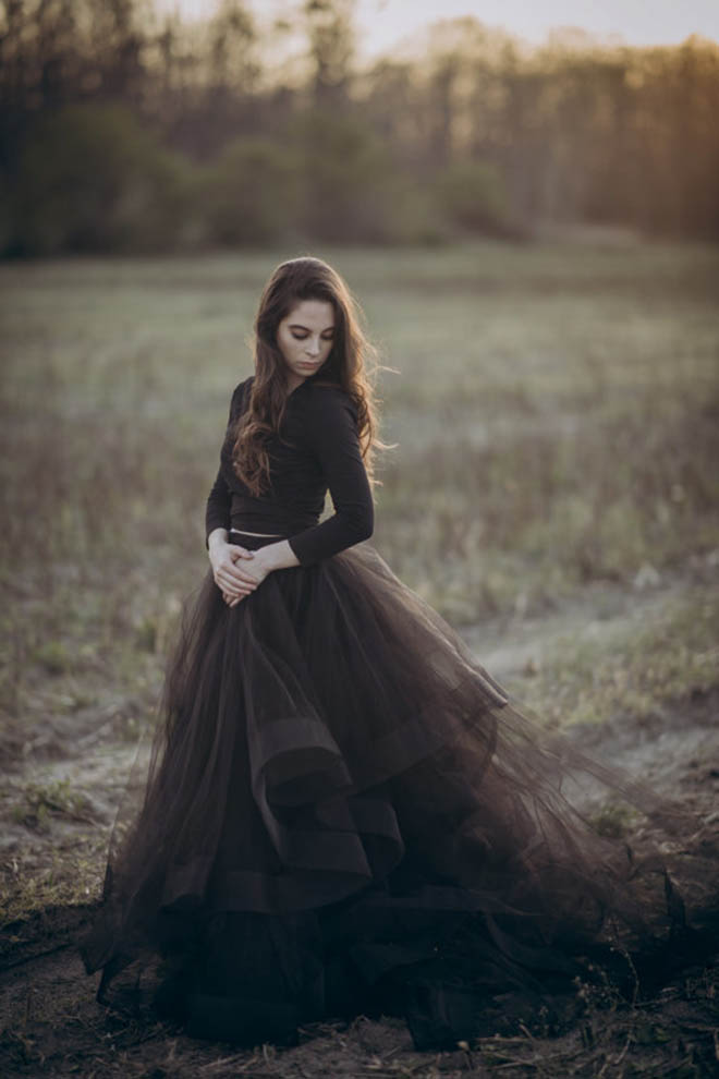 Cô dâu `nổi loạn` với váy đen Gothic - Áo cưới đẹp - HappyWedding.vn