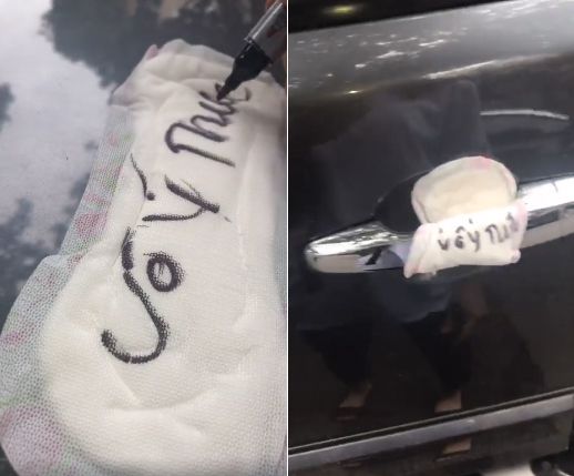 Tuyên bố amp;#34;không nói nhiều mỏi mồmamp;#34;, cô gái dán băng vệ sinh khắp xe ô tô đỗ trước nhà - 2