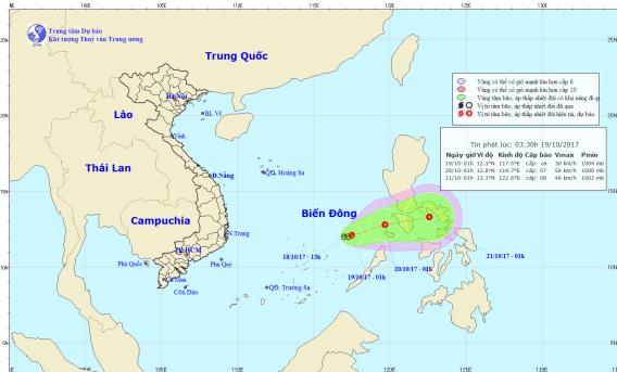 Tin mới thời tiết 19/10: Vùng áp thấp đang mạnh lên, miền Bắc ấm dần - 1