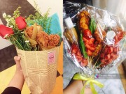 Bếp Eva - Chị em tủm tỉm tâm đắc với những bó hoa 20/10 phiên bản thức ăn siêu thiết thực