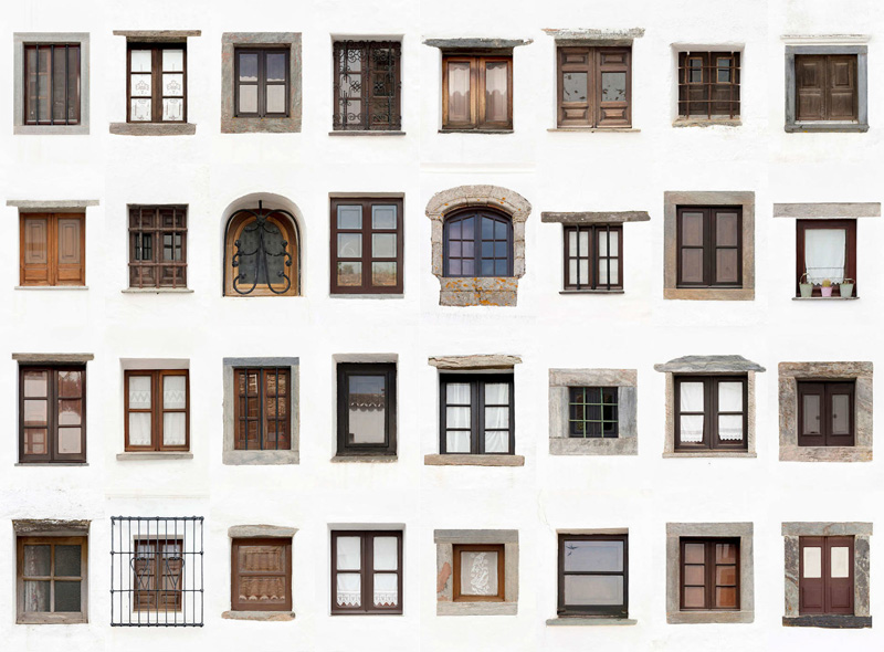 Những ô cửa sổ cho thấy sự khác biệt không thể lẫn trong văn hóa, thẩm mỹ mỗi vùng.
