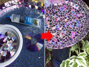 Nhà đẹp - Cô gái cắt vụn đĩa CD để dán tường, dán bàn,... thấy kết quả, mọi người đua nhau làm theo