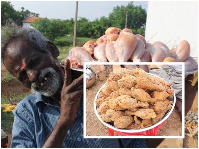 Ông già mang cả 100 đùi gà ra giữa vườn chiên xù hút 15 triệu view