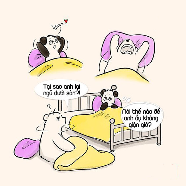 Cười bể bụng với cặp đôi gấu trúc - gấu Bắc Cực dễ thương khắc họa tình yêu cực hài - 3