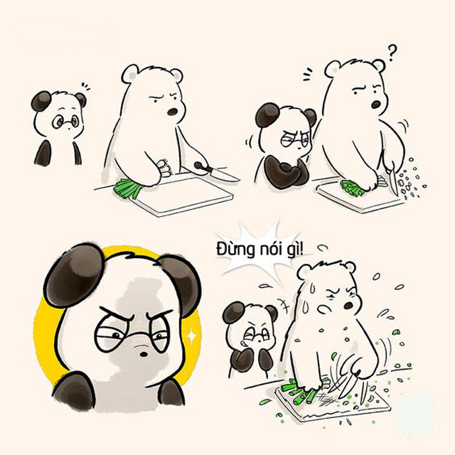 Cười bể bụng với cặp đôi gấu trúc - gấu Bắc Cực dễ thương khắc họa tình yêu cực hài - 4