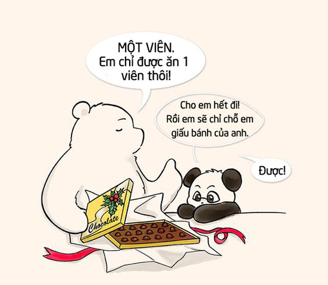 Cười bể bụng với cặp đôi gấu trúc - gấu Bắc Cực dễ thương khắc họa tình yêu cực hài - 5