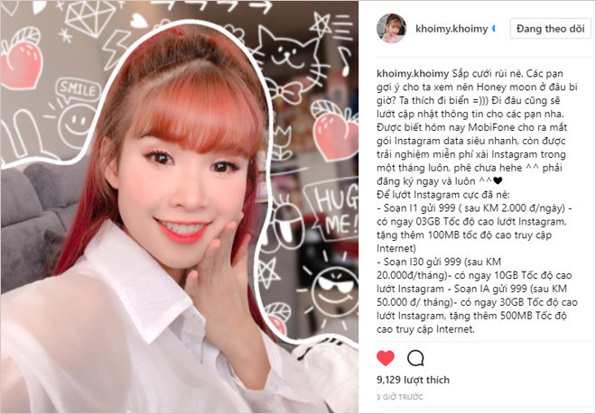 Khởi My hào hứng với dịch vụ Instagram data vừa ra mắt của MobiFone - 1