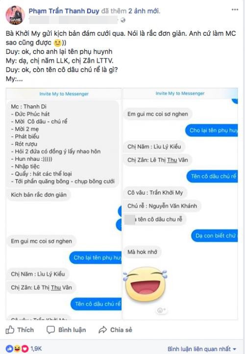 Thanh Duy Idol hé lộ kịch bản cực amp;#34;lầyamp;#34; trong đám cưới của Khởi My và Kelvin Khánh - 1