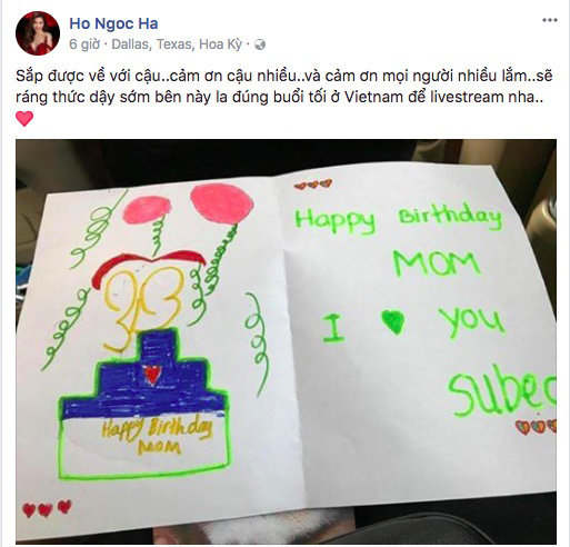 Hồ Ngọc Hà hạnh phúc khi được hai người đàn ông quan trọng chúc mừng sinh nhật - 2