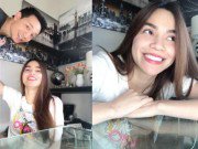 Làng sao - Hồ Ngọc Hà ngượng đỏ mặt khi Kim Lý bất ngờ thò đầu vào lúc cô đang livestream