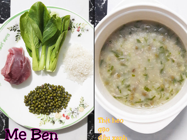 Thực phẩm dùng để nấu 10 chén cháo cho bé 9 tháng rất dễ làm và giàu chất dinh dưỡng.