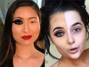 Làm đẹp - Xu hướng gây bối rối nhất năm 2017: Trang điểm nửa mặt!