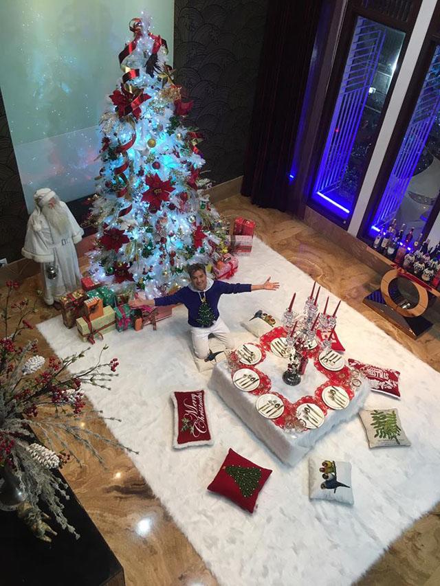 khong gian giang sinh cuc ki hoanh trang trong biet thu trieu do cua dam vinh hung - 12