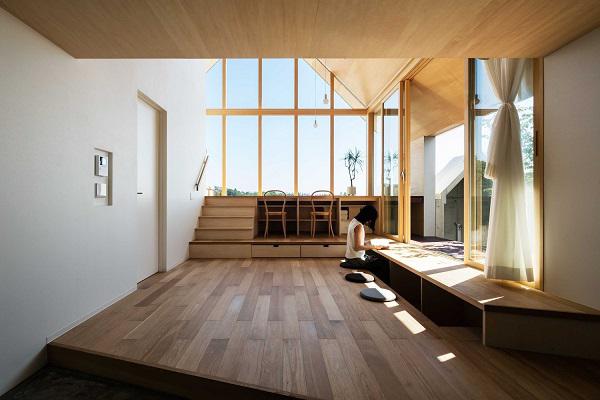 ngam mai khong chan nha go cap 4 dep "rung roi" nho thiet ke toi gian - 8