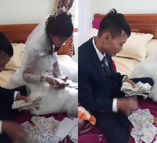 Màn đếm 250 phong bì toàn tiền lẻ gây bão mạng của cô dâu, chú rể - 2