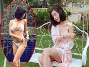 Làng sao - Sao Việt 24h: "Gái 2 con" Elly Trần hững hờ khoe vai trần trong vườn nhà