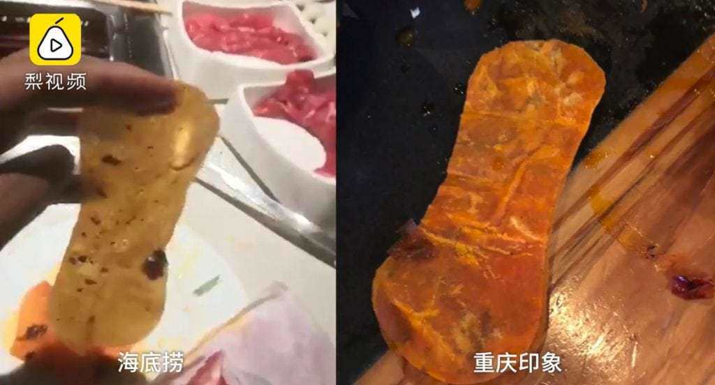 Cô gái vớt phải băng vệ sinh trong nồi lẩu, hôm sau đi ăn lại gắp được miếng thứ 2 - 1