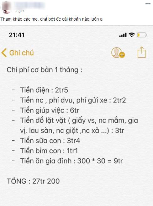 chi tieu nuoi con 30 trieu/thang bi chi em che "hoang", me ha noi tiet lo thu nhap 200 trieu/thang - 1