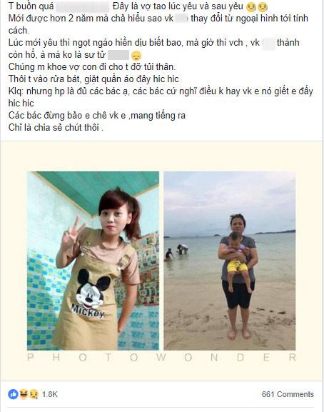 Đăng ảnh vợ tăng 20kg rồi than “buồn”, chồng bị hỏi “Có thấy tay cô ấy bế gì không?” - 1