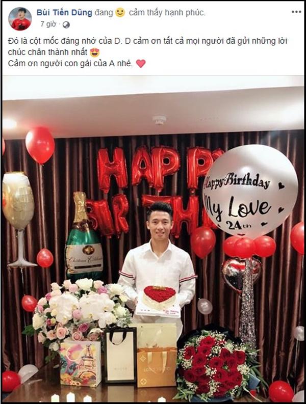 Không còn úp mở, Bùi Tiến Dũng công khai bạn gái hotgirl trong ngày sinh nhật tuổi 24 - 2