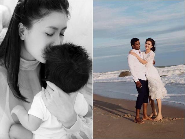 Nguyệt Ánh Cổng mặt trời hiếm hoi tiết lộ hình quý tử đầu lòng cùng ông xã Ấn Độ