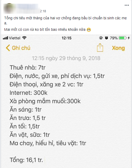 Bảng chi tiêu 16 triệu/tháng của cặp vợ chồng khiến chị em “nóng mắt” vì 1 khoản siêu tiết kiệm - 1