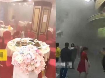 Cháy nổ đám cưới khiến khách hoảng sợ, cô dâu chú rể vẫn bình thản vì lý do bất ngờ