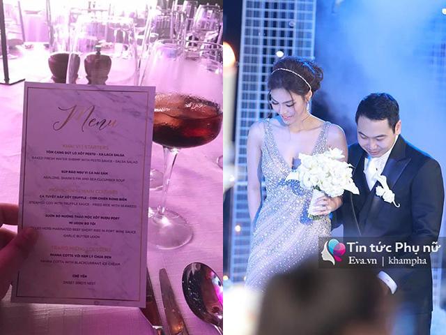 Lộ thực đơn tiệc cưới Lan Khuê, cùng tổ chức một nơi mà hơn hẳn Trấn Thành, Trường Giang