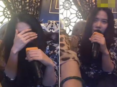 Nam Em tiều tụy, che mặt trong phòng Karaoke khi máy quay hướng đến
