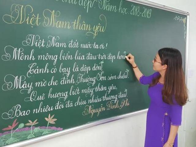 18 cô giáo tiểu học thi viết chữ đẹp, dân mạng sững sờ: Viết tay mà đẹp đến thế