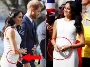 Giải trí - Công nương Meghan lần đầu lộ bụng bầu sau khi xác nhận mang thai