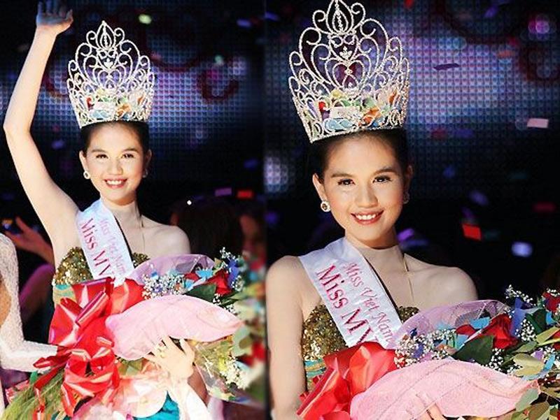 Ngọc Trinh đăng quang hoa hậu Việt Nam hoàn cầu 2011. Thời điểm đó, Ngọc Trinh cũng bị đồn mua giải.
