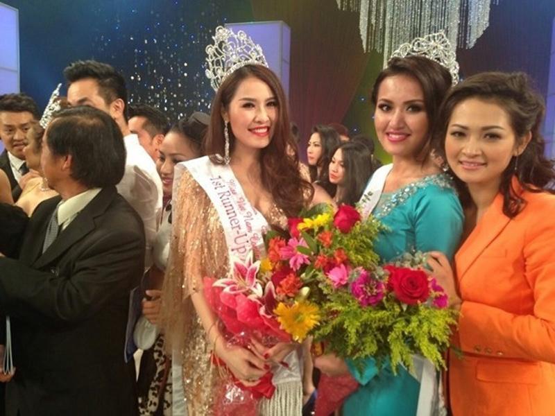 Quế Vân dành vị trí Á hậu trong cuộc thi Hoa hậu người Việt Thế giới 2013.

