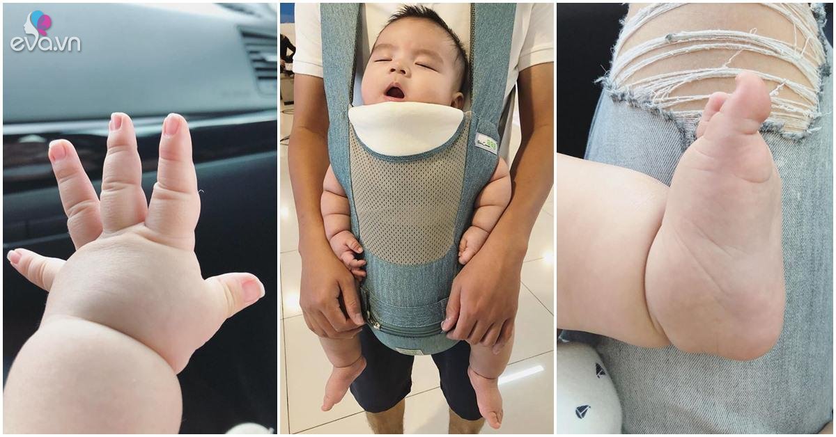 Bé 5 tháng Hà Nội sở hữu đôi tay bụ như móng giò heo, ai nhìn cũng muốn cắn